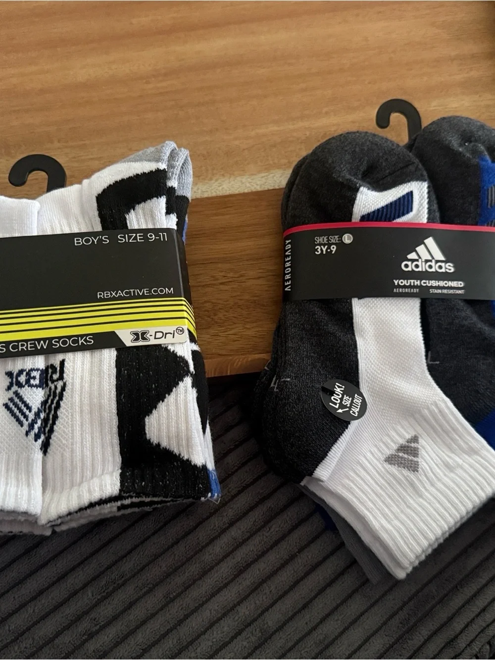 Adidas 6 Pair & RBX 6 Pair Boys Socks NEW